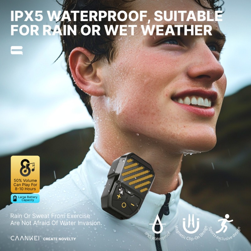 Audio Music Online Free - Clip-On Motorcycle Bluetooth Speaker, TWS Pairing,