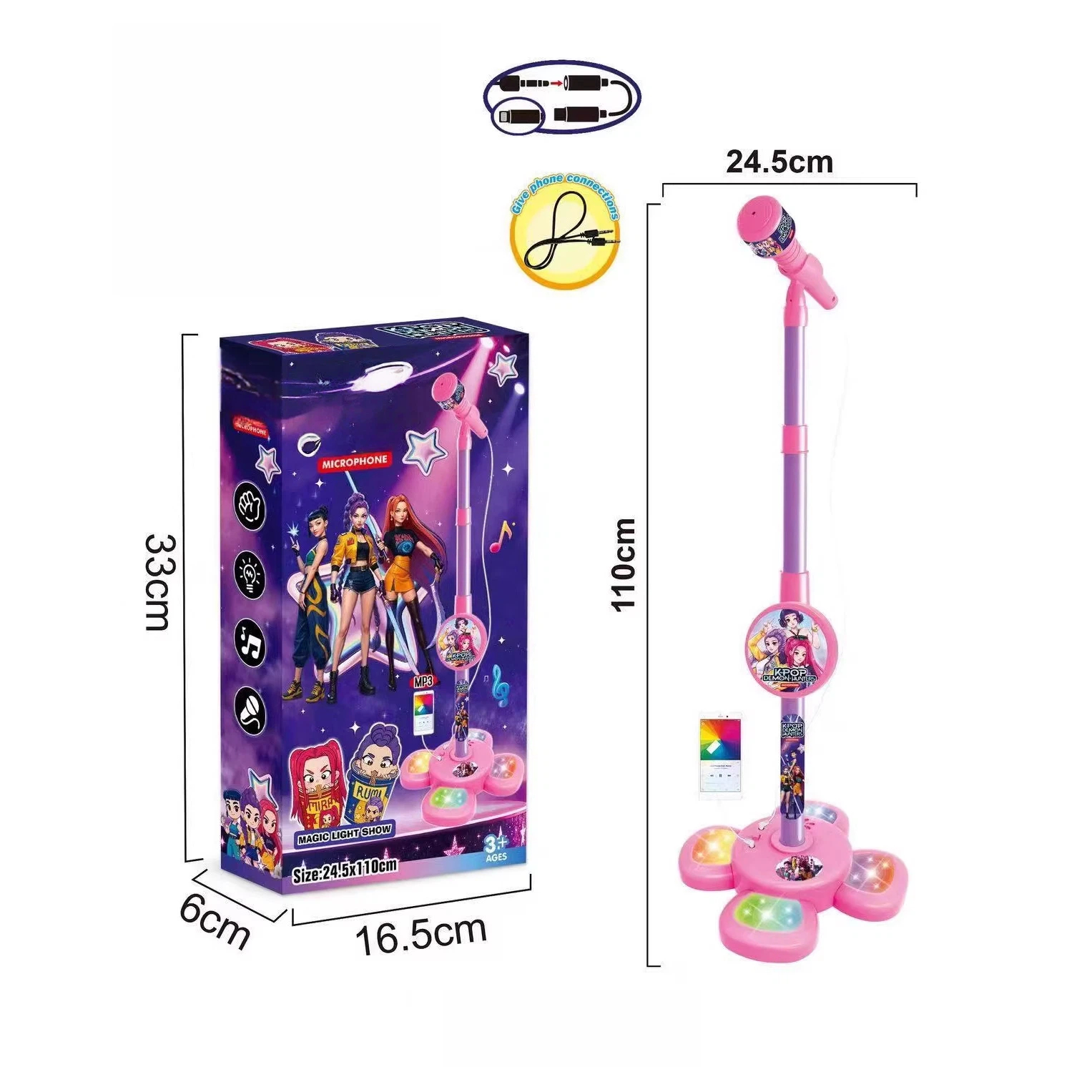 Audio Music Editing - Karaoke Microphone with Stand, Portable Music