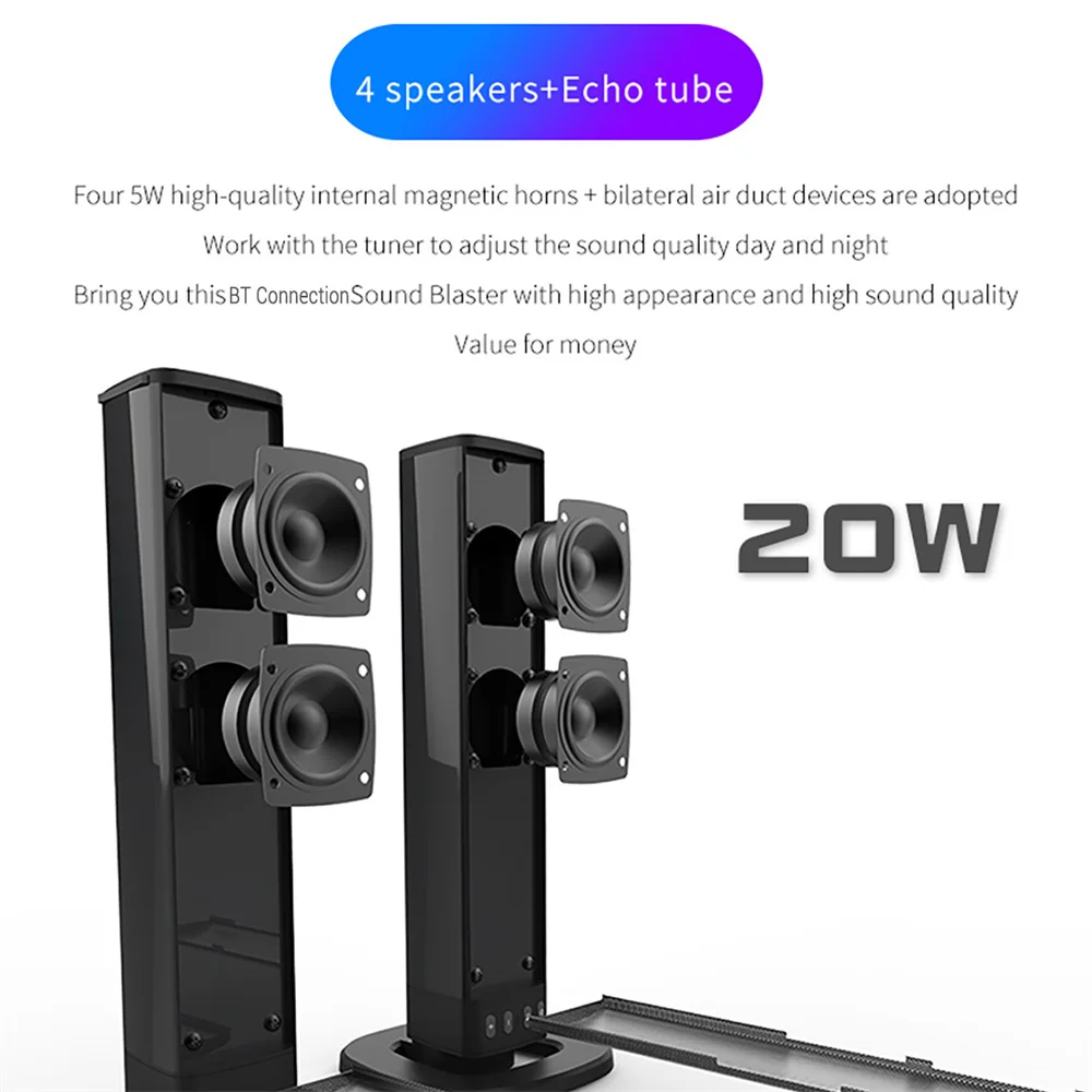 Wireless Bluetooth TV Sound Ba - Audio Music Center recensione e prezzo