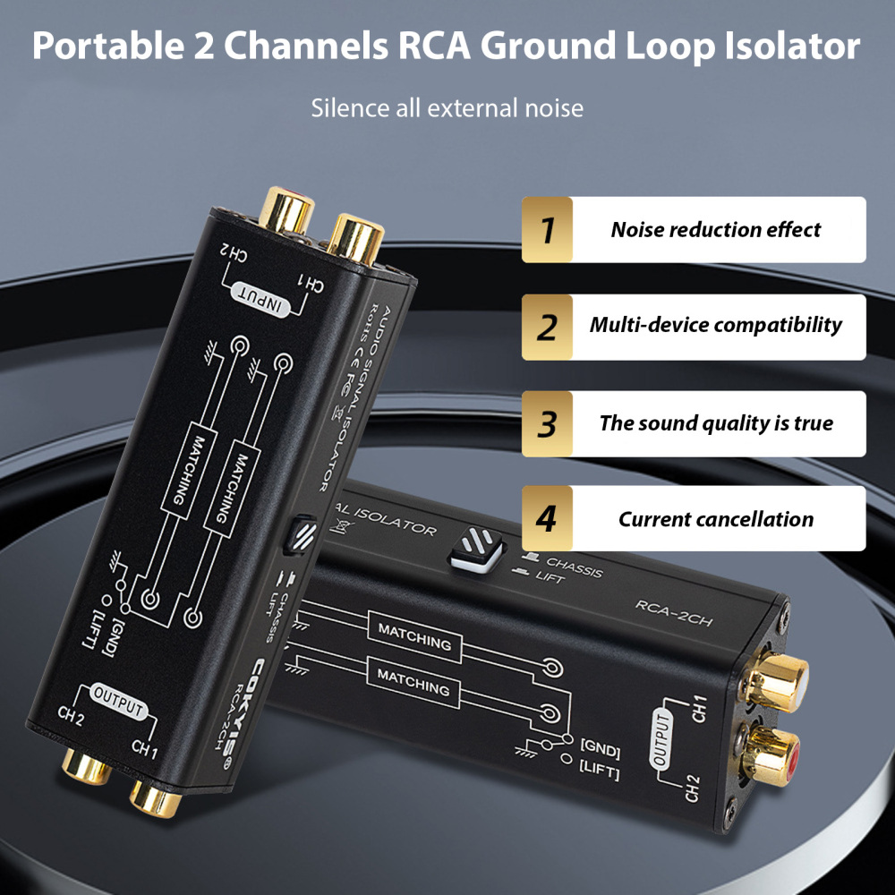 Portable 2 Channels RCA Ground - Audio Music Isolator recensione e prezzo