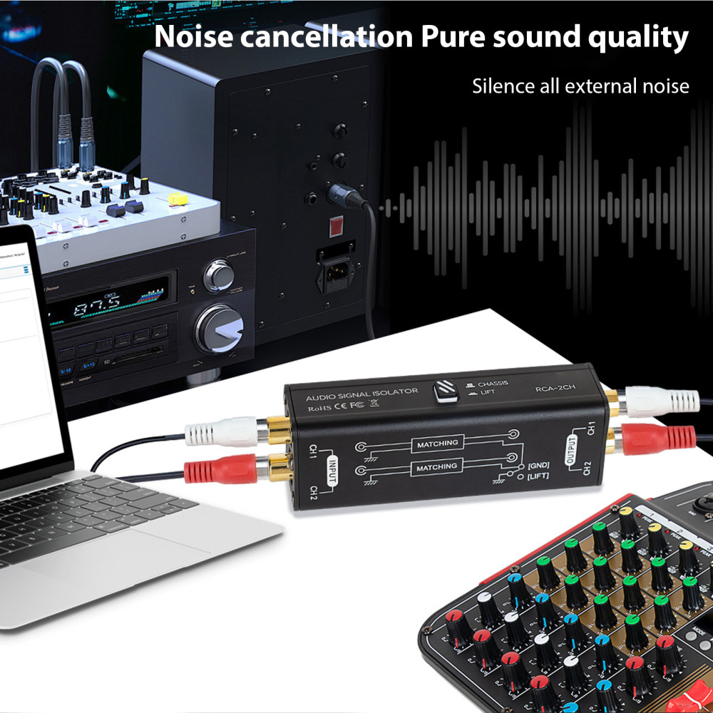 Portable 2 Channels RCA Ground - Audio Music Isolator recensione e prezzo