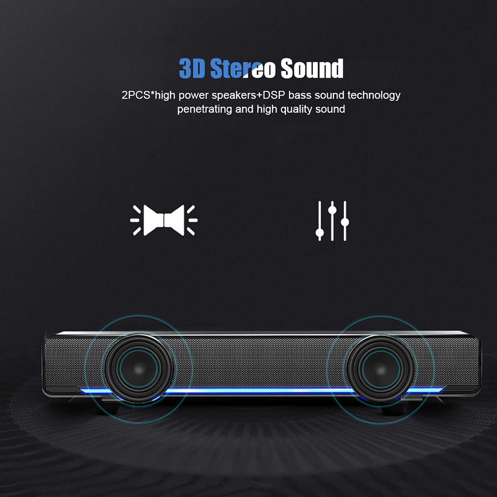 Portable Soundbar USB Wired St - Audio Music Player Pc recensione e prezzo