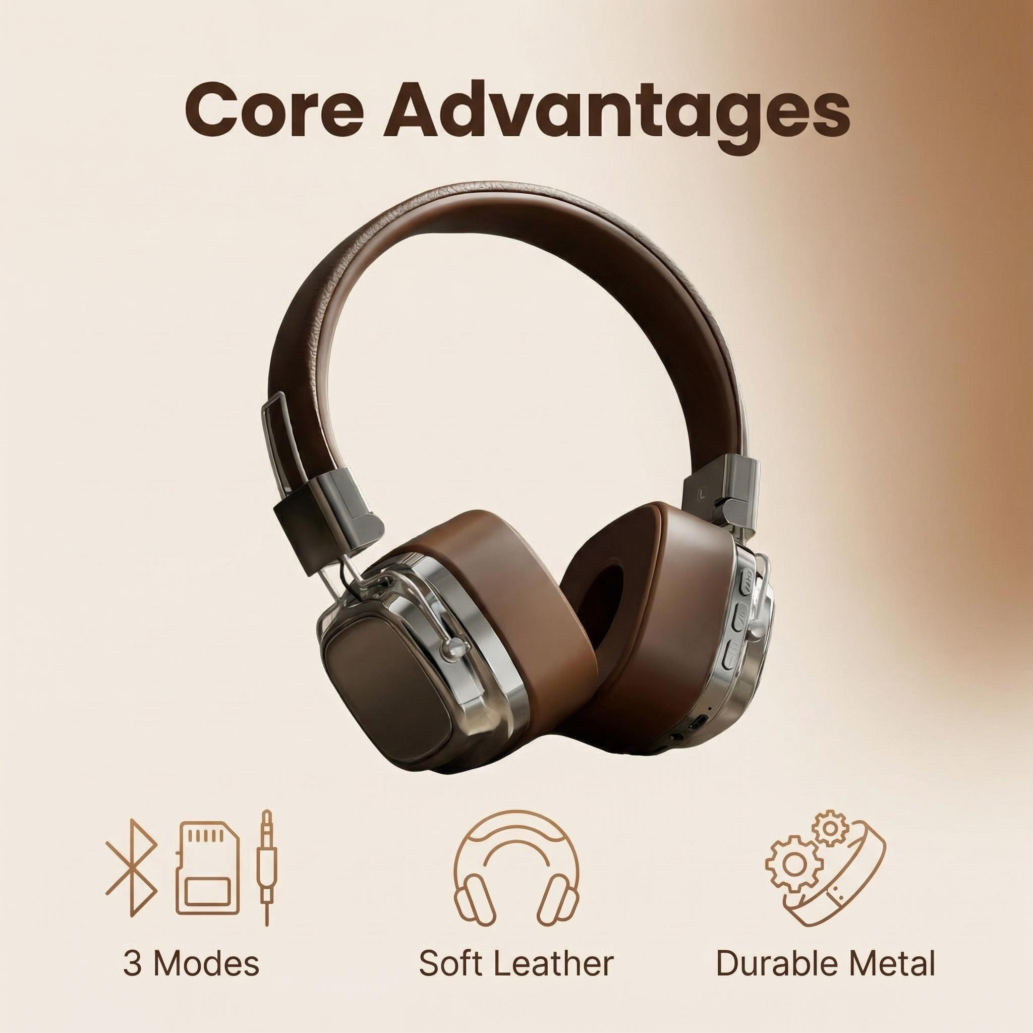 Retro Leather Over-ear Headpho - Audio Music Apple recensione e prezzo