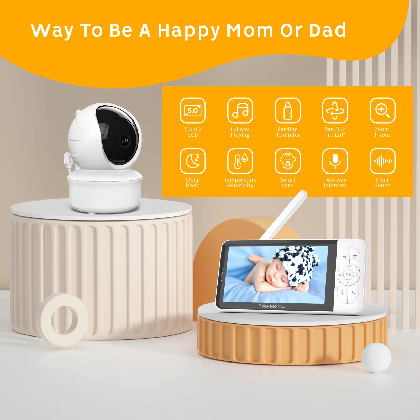 Babystar 5-inch Tuya baby moni - Audio Music Network recensione e prezzo