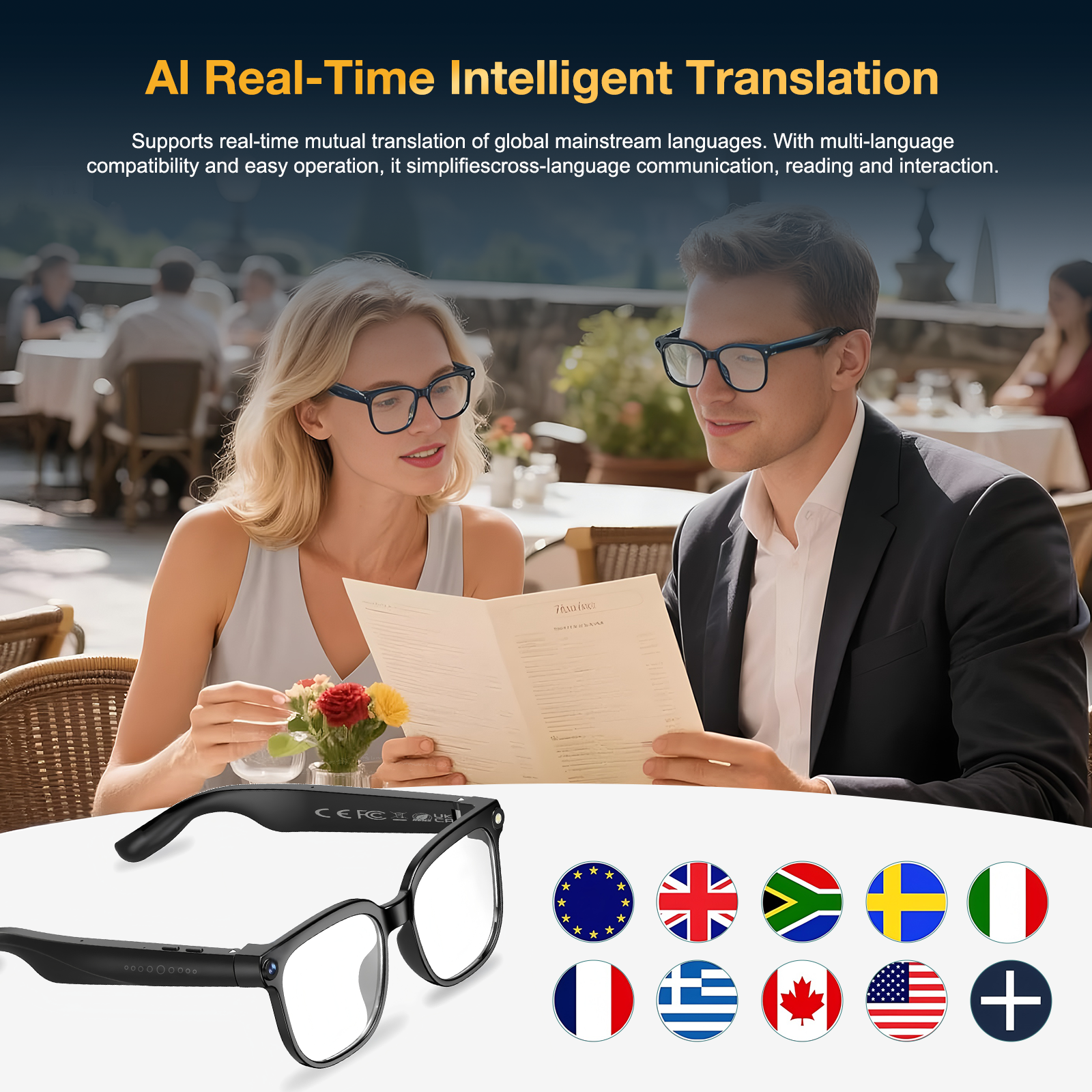 HOWENS 800W Camera AI Glasses  - Audio Music Recognition recensione e prezzo