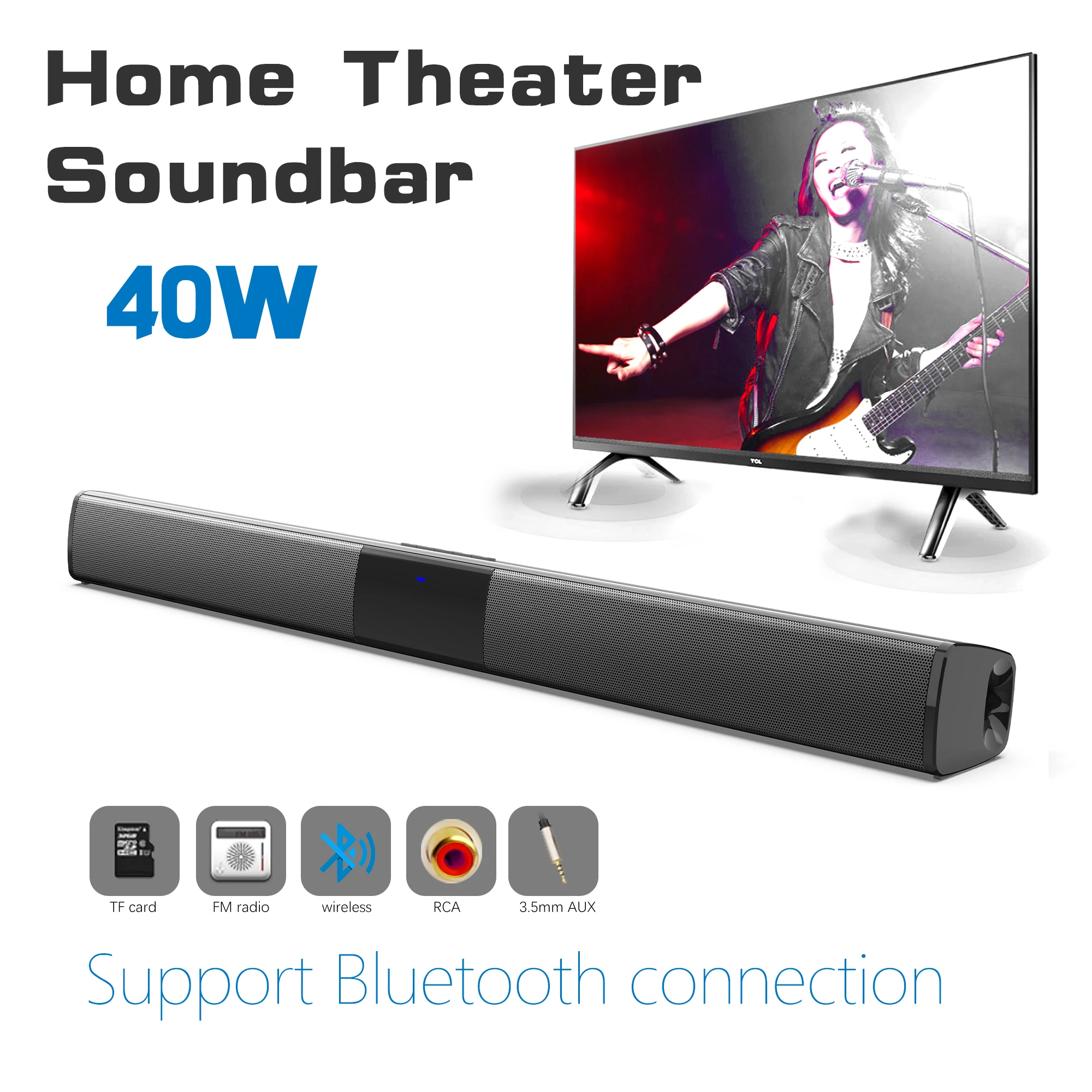 40W High Power Soundbar for TV - Audio Music Apple recensione e prezzo