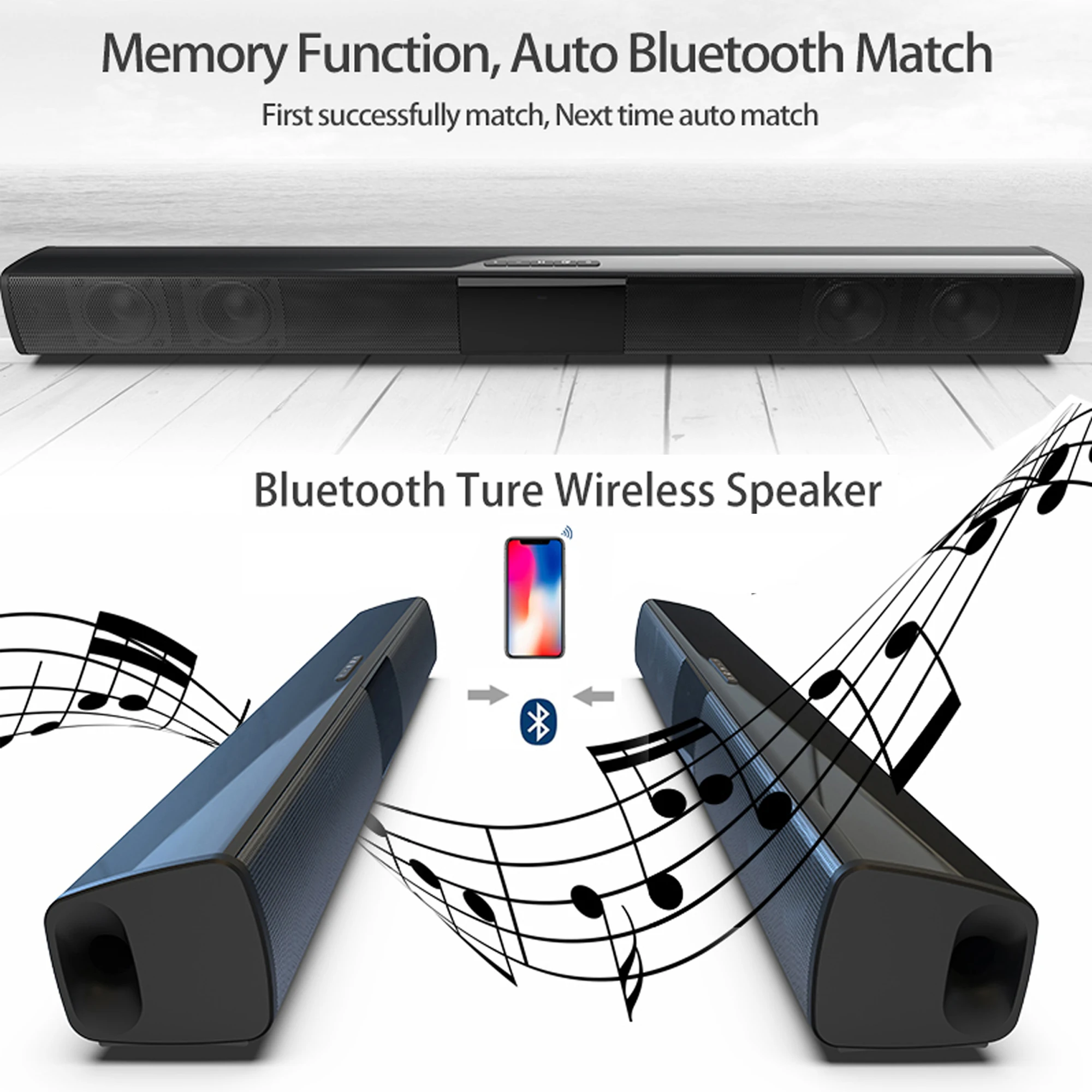 40W High Power Soundbar for TV - Audio Music Apple recensione e prezzo
