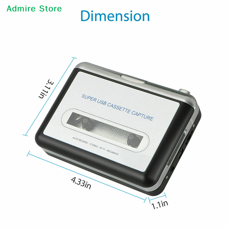 [G]Portable USB Cassette Tape- - Audio Music Converter To Mp3 recensione e prezzo
