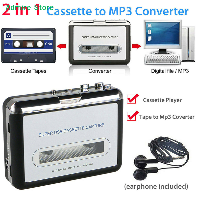 [G]Portable USB Cassette Tape- - Audio Music Converter To Mp3 recensione e prezzo