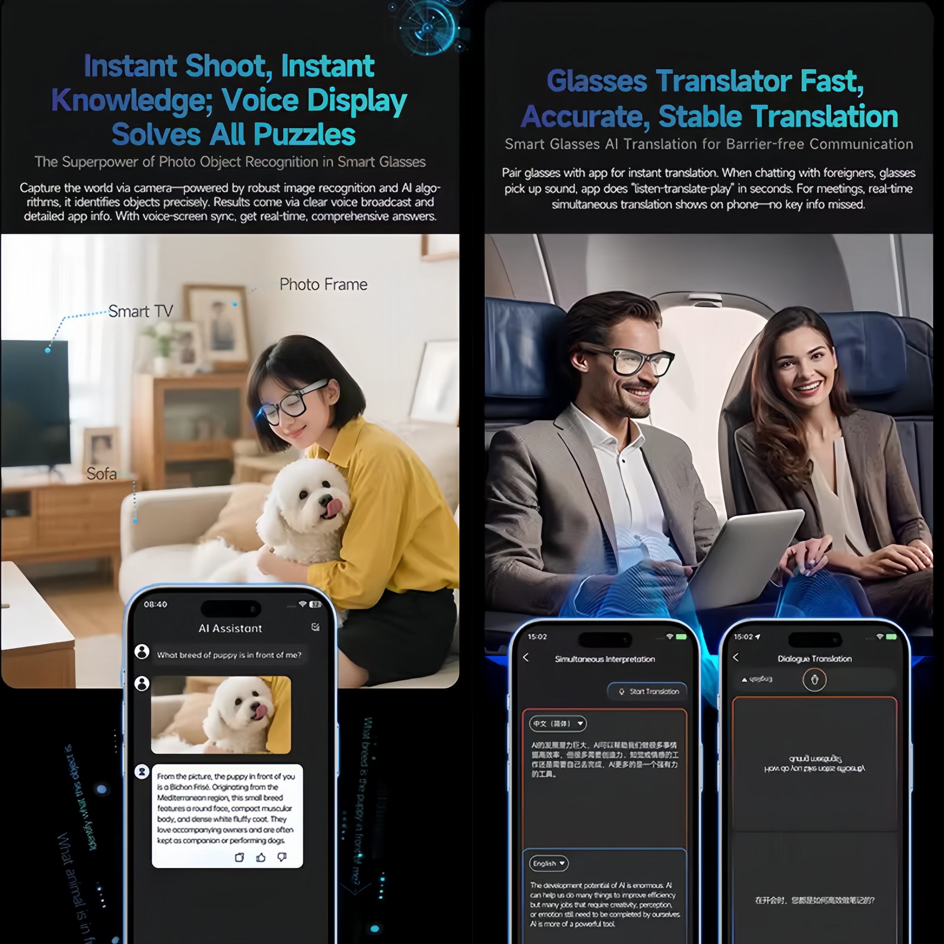 AI Smart Glasses with Camera 4 - Audio Music Recognition recensione e prezzo