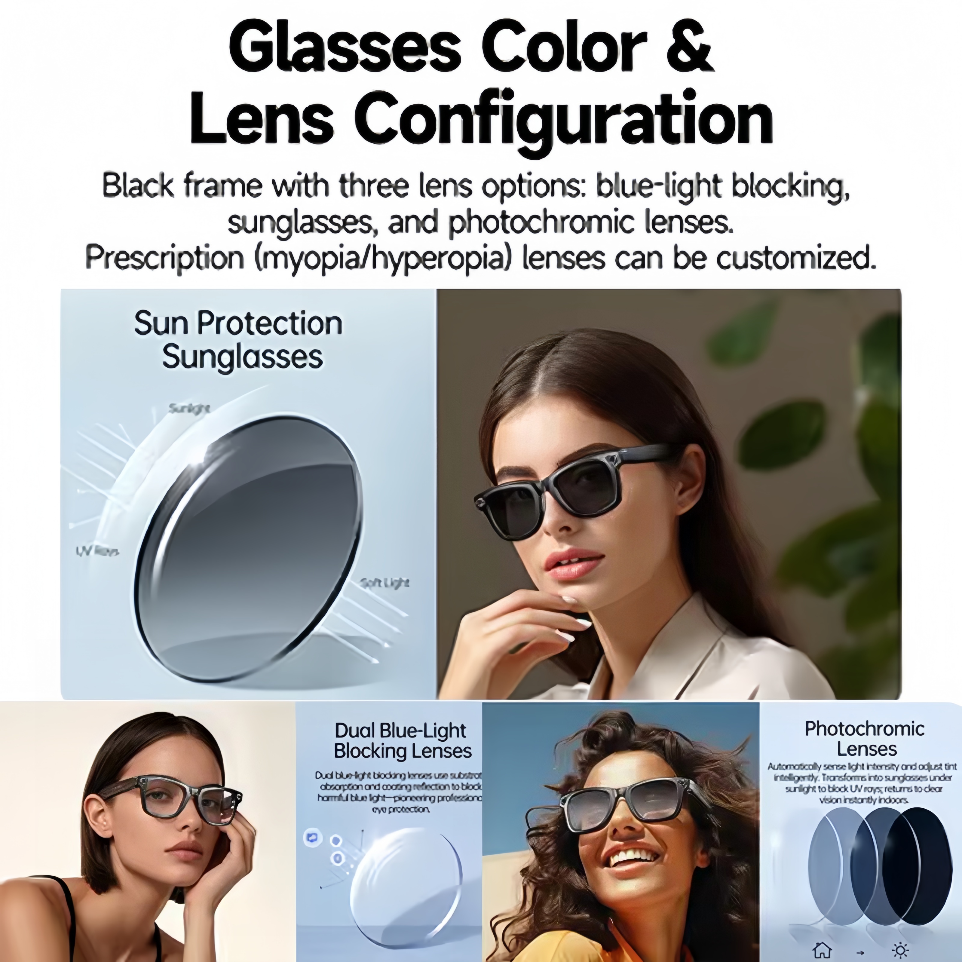 AI Smart Glasses with Camera 4 - Audio Music Recognition recensione e prezzo