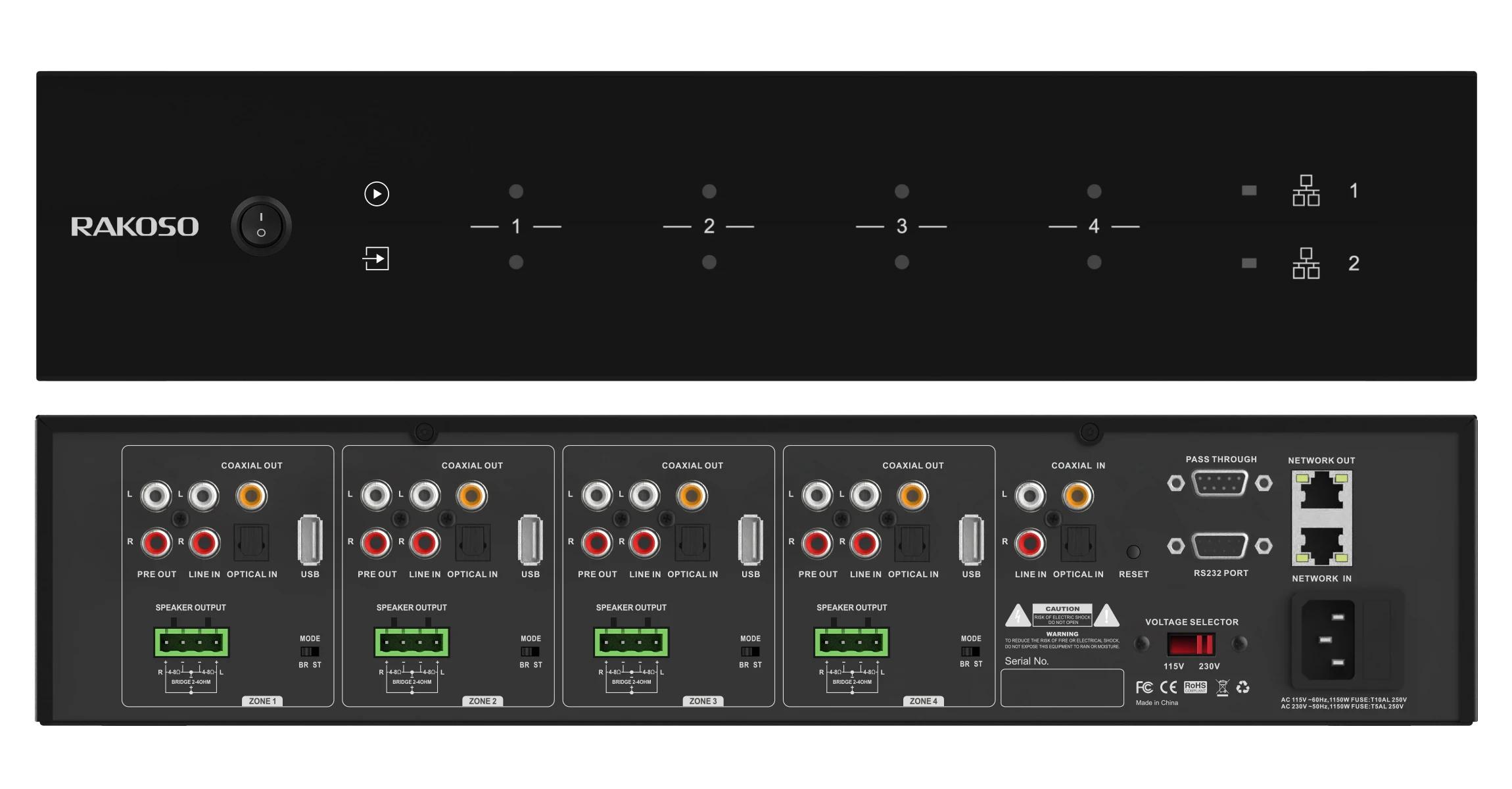 HA400 4 Zone Amplifier 4CH Dig - Audio Music Online Free recensione e prezzo