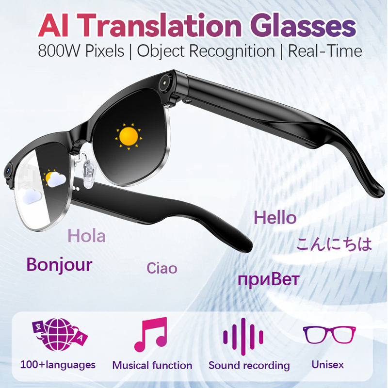 AI Smart Glasses with Camera 4 - Audio Music Recognition recensione e prezzo