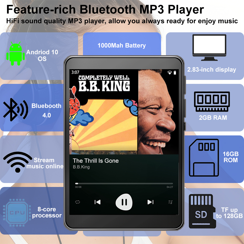 WiFi MP3 Player Andriod 10 Spo - Audio Music Mp3 Download recensione e prezzo
